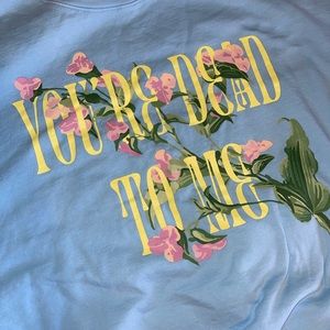 Twinflames “You’re Dead to Me” Blue Sweatshirt and Shorts